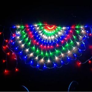 3m 412 led 3pcsピーコックカーテンiticle stringライトクリスマスメッシュネットフェアリーガーランドライトウェディングパーティー背景ライト3164