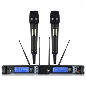 Microphones High Quality SKM9000 2 Channels True Diversity Wireless Microphone SKM 9000 Mic For Stage Performance