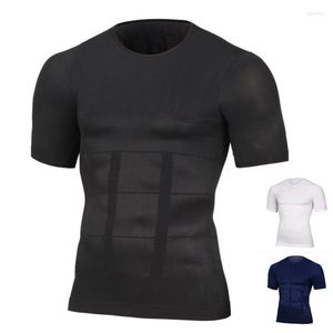 Men's Body Shapers Classix Men Toning T-Shirt Gynecomastia Compression Shirts Posture Corrector Undershirt Belly Slimming Corrective