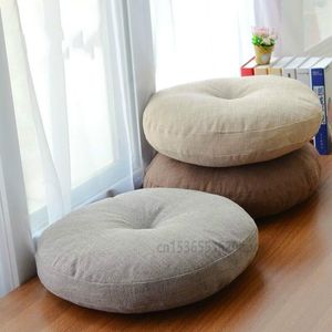 Pillow Linen Futon Thick Round Living Room Balcony Tatami Mat Yoga Large Meditation Couch