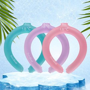 Bandanas Neck Cooling Tube Reusable Freeze Cooler Wraps Outdoor Sports Running Cycling Cold Collar Cushion Chill