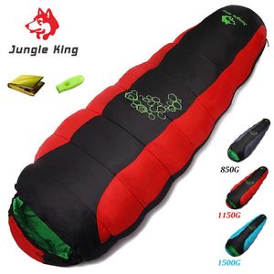 أكياس النوم Jungle King Cy0901 سميكة ملء أربعة ثقوب أكياس نوم من القطن في الهواء الطلق تخيم تسلق الجبال التخييم حركة حقيبة المومياء T221022