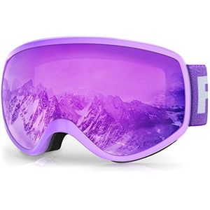 Лыжные очки Findway Child Mask Anti Fog UV Shropething Snaping Snapboding Sports для 3 10 Совместима с шлемом 221020
