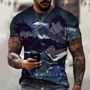 Camisas masculinas Soltas e confortáveis ​​3D T-shirt Cartoon Character Character Game