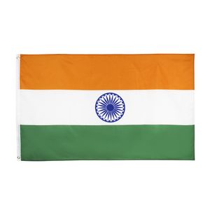 Indiens indiska landsflagga med polyestertyg för inomhus utomhus stolthet parade festival hemdekoration banner