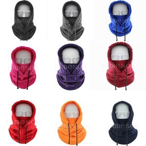 Cycling cap ski winter windproof cap outdoor sports bib cold padded hood mask plush warm hat de852