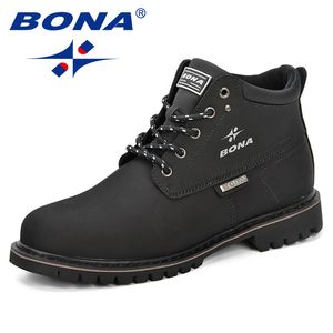 Gai Boots Bona Spring Autumn Men Split Leather Casual Fahsion 발목 실외 신발 221022