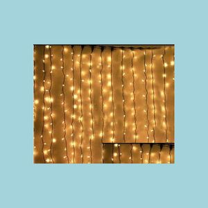 Party Decoration Para Sala Lights 3x2m LED Curtain Flasher Mantianging Lighting String Decoration Lamp Eu UK US AU Plug Drop Deliver DHV8O