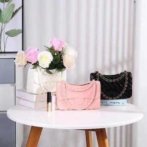 s Home Weiße Frauen Tasche Harz Blumentopf Ornamente Marke Handtasche Vase Skulptur Handwerk Ornament Wohnzimmer Dekor 1022