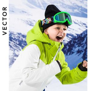 Ski Goggles wektor szklanki na zewnątrz dla dzieci anty-fog wątpliwy warstwy tpu goggs wiatrówki lustra alpowaluj L221022