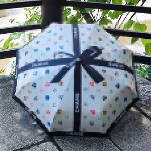 Fashion Black Umbrella Outdoor Rainy Sun Umbrellas Luxury Designer Folding Sunscreen Proof