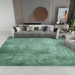Carpets Nordic Living Room Carpet Solid Color Sofa Coffee Table Light Luxury Dark Green Bedroom Bedside Rug Study Hallway Rugs