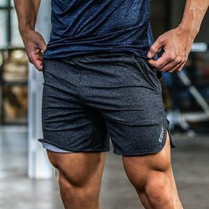 Erkek şort moda yaz erkek ince marka buzağı uzunluğu fitness vücut geliştirme sıradan spor salonları jogger egzersiz plajı kısa pantolon spor giyim