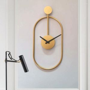 Duvar Saatleri Demir Saat Ev Oturma Odası Dekorasyonu İskandinav Minimalist Asma Takı Işık Lüks