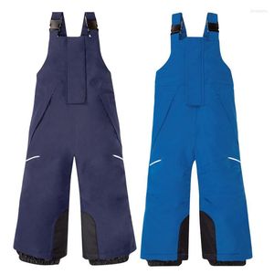 Skiing Pants 2022 Winter Baby Boy Fleece Windproof Kids Girls Jumpsuit Thick Children Snow Overalls Waterproof Sport Trousers