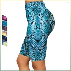 Gym odzież 2022 Druk cyfrowy 3D Snake Skin Leopard Print Five Point Yoga Shorts