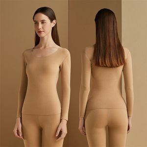 Frauen Thermo-Unterwäsche Männer Winter Kleidung Nahtlose Dicke Doppelschicht Warme Dessous Frauen Kleidung Set Frau 2 Stück 221021