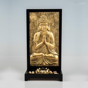 Ljusstakar som sitter Buddha lotus ljusstake kinesisk yogaklubb te rumsstudie zen välsignelse hemhus ornament