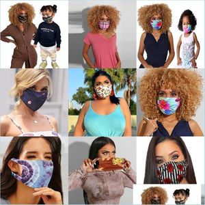 Designer Masks Camouflage Planets Print Mascherines Heart Flowers Dust Face Masks Reusable Custom Respirator Washable Fashion Adt Chi Dheab