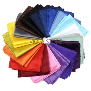 Hot Colorful 22Cm Solid Polyester Handkerchief Sage Green Pink Blue Red Men Wedding Party Suit Tie Pocket Square Gift accessory J220816