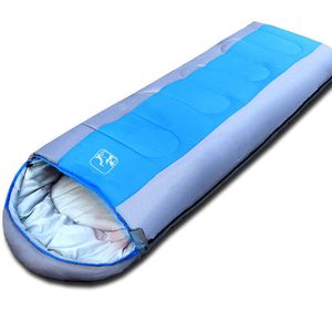 Sleeping Bags 1.8kgs Adult Outdoor Camping Sleeping Bag Envelope Pattern with Cap Thick Filling Cotton Light Easy Carry Keep Warm Portable T221022