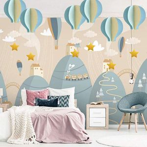 Party Decoration 8/4 PCS Blue Large Size Air Balloon Garland Decor Paper Cloud Hanging Wedding Christmas Dusch Birthday