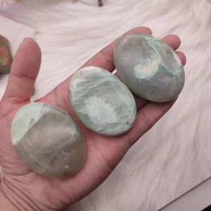 Estatuetas decorativas 5-7cm Cristais de pedras preciosas naturais Green Palmstone Stones para cura Reiki