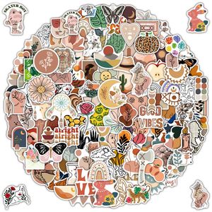 120st/Lot Bohemian Style Stickers Waterproof No-Duplicate Stickers Guitar Bicycle Resecase Water Bottle Helmet Car Dekaler Kidsg￥vor Toys A039