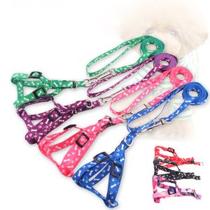 Printed Floral Small Dog Cat Harness Leashes Adjustable Vest Collar Puppy Outdoor Walking Chihuahua 120CM