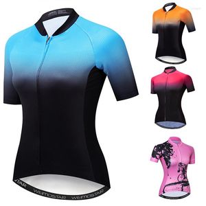 Racing Jackets Cycling Jersey For Women Ladies Short Sleeve MTB Dirt Bike Shirt Clothing Mountain Wear Road Bicycle Tops Apparel Jacket