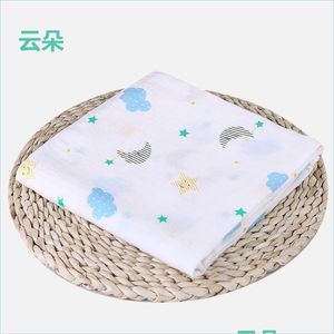 Одеяла муслиновое детское одеяло хлопок новорожденных пеленок для ванны марла для детской упаковки детская коляска для сна эр играет на мат 234 S2 Drop Delivery Dhqun