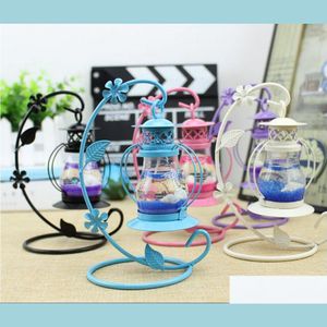 Candle Holders Aladdin Lamp Candle Holder Creative European Wedding Retro Wind And Light Ornaments Tv Cabinet Crafts Romantic Drop D Dh5Px