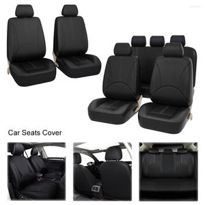 Car Seat Covers Universal Set PU Leather Protector Interior Accessories Fit Most Cars Wholesale Quick Delivery