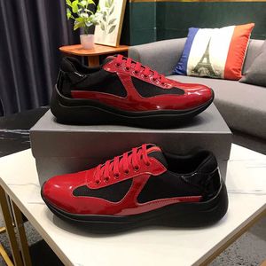 Topp Quality Herren-Designerschuhe für den America's Cup aus Lackleder und technischem Stoff, luxuriöse, lässige Business-Sneaker