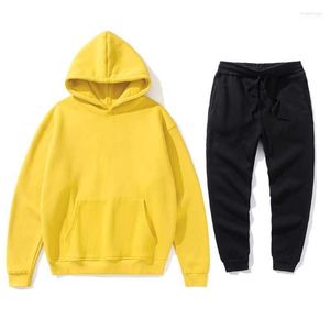 Men's Tracksuits Men's Casual Suit Winter 2022 Pullover Hoodie Track Multi-color Pants Sportswear