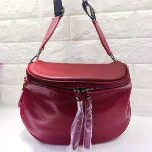 Evening Bags Crossbody Bag For Women Small Messenger Soft Leather Lady Shouder Bucket Tote Handbag Females Semicircle Saddle