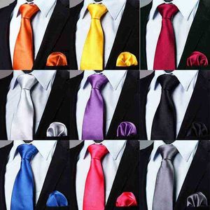 Men's Tie Set Conjunto de moda sólida laços de moda para homens presentes de festa para homens para homens acessórios de vestido de noiva atacado J220816