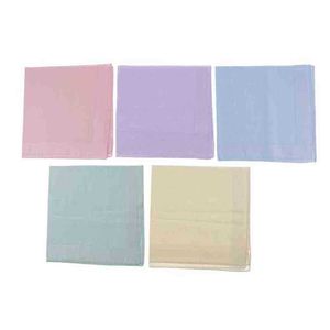 5x100 Cotton Diy Blank Hanky ​​Square Men näsdukar J220816