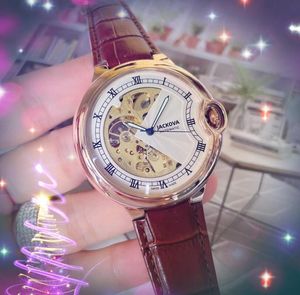 Big Dial Tourbillon Self Outling Men Watch 48 -мм механическое автоматическое движение Полово три булавки подлинные кожаные ремень Бизнес Швейцария.