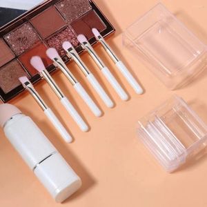 Makeup Brushes 1 Set Wide Application Lightweight Beauty Accessory Transparent Storage Box Brush Cosmetic For Travel