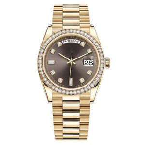 ladys Orologi Movimento meccanico automatico 41 / 36mm Bracciale in acciaio inossidabile 904L Lunetta con diamanti Orologio da donna luminoso impermeabile da donna con ghiaccio automatico