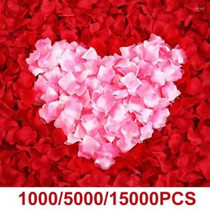 Kwiaty dekoracyjne 1000/5000/15000pcs płatek róży do dekoracji weselnej romantyczny sztuczny dywan spacerujący