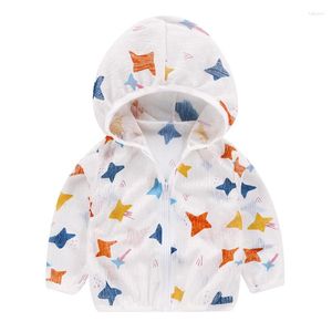 Jacken Baby Kleidung Cartoon Mädchen Jungen Kinder Mantel Sonnenschutz Kleidung Säuglings Sommer Frühling Outwear Mit Kapuze 1-6T