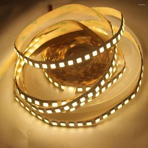 Tiras de tira à prova d'água luz LED Luz 12V 5m SMD 5054 Atualizada 120LED / M 12 V Fita de lâmpada flexível Fita branca fria / quente