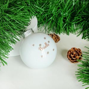 Party Decoration Personlig jul Bauble Balls Ball Baby First Ornaments Anpassade namn Gift For Year Diy Xmas