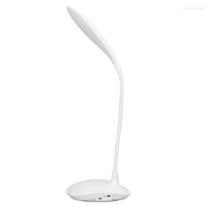 Bordslampor LED -skrivbordslampa Portable USB -avgiftsbelagbar ljus ber￶ringskontroll ABS f￶r kontor sovrum