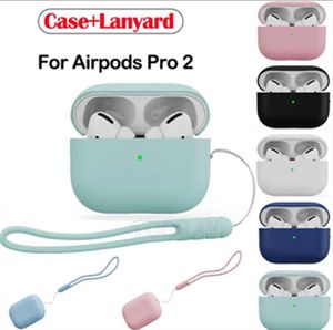 W przypadku Airpods Pro 2 PODS AIRPOD Słuchawki 3 Solid silikonowy Cute Ochronne pokrycie słuchawkowe Apple bezprzewodowe ładowanie pudełka wstrząsowy 3nd 2nd Case Pro2 123