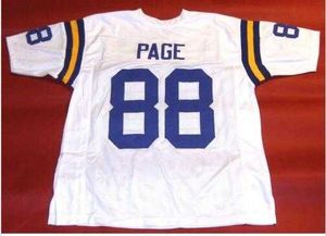 Custom Vintage CUSTOM #88 ALAN PAGE WHITE Football Jersey custom any name or number jersey
