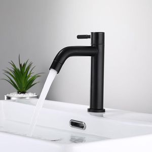 Bathroom Sink Faucets Stainless Single Cold Faucet Soft Flow Firm Set Modern Lavatory For Home Toilet