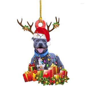Christmas Decorations Cute Dog Ornaments Pendants DIY Frush Crafts Hanging Xmas Tree Ornament Kids Gift Party Decoration